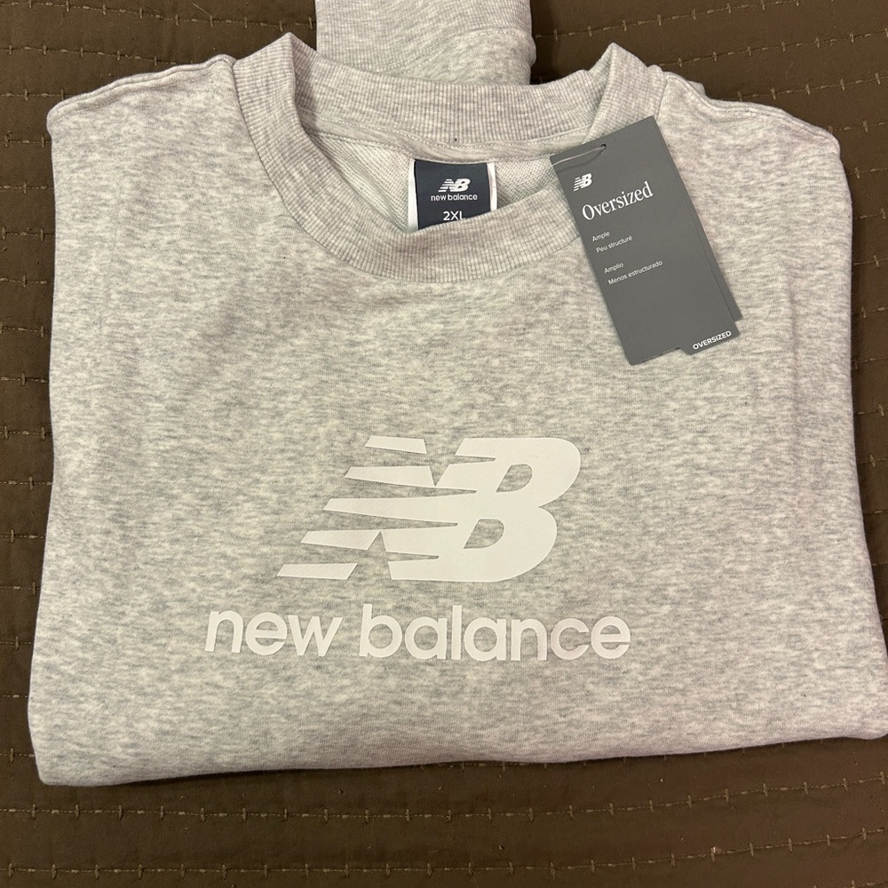 New Balance Gray Oversized Sweatshirt 2x